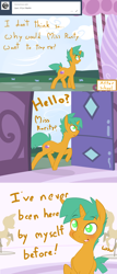 Size: 1152x2700 | Tagged: safe, artist:kryptchild, imported from derpibooru, snails, pony, ask glitter shell, comic:when aero met glitter, ask, carousel boutique, comic, glitter shell, mannequin, solo, transgender, tumblr