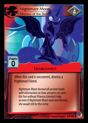 Size: 358x500 | Tagged: safe, imported from derpibooru, nightmare moon, alternate timeline, ccg, enterplay, marks in time, merchandise, nightmare takeover timeline