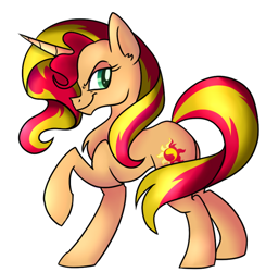 Size: 600x612 | Tagged: safe, artist:wubcakeva, imported from derpibooru, sunset shimmer, pony, unicorn, female, solo