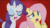 Size: 400x222 | Tagged: safe, imported from derpibooru, screencap, fluttershy, rarity, pony, flutter brutter, animated, discovery family logo, female, screaming