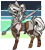 Size: 761x855 | Tagged: safe, artist:tay-niko-yanuciq, artist:tenebristayga, imported from derpibooru, pony, unicorn, ciri, clothes, crossover, female, mare, ponified, simple background, solo, sword, the witcher, transparent background, weapon