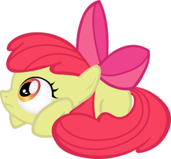 Size: 900x834 | Tagged: artist needed, safe, imported from derpibooru, apple bloom, bow, female, scared, simple background, solo, transparent background, vector