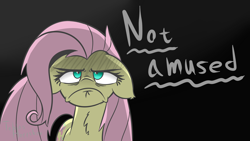 Size: 3840x2160 | Tagged: safe, artist:fakskis, imported from derpibooru, fluttershy, flutter brutter, floppy ears, fluttershy is not amused, frown, unamused