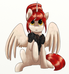 Size: 667x714 | Tagged: safe, artist:amber flicker, imported from derpibooru, oc, oc only, oc:amber flicker, alicorn, pony, alicorn oc, alternate hairstyle, clothes, solo