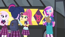 Size: 1280x720 | Tagged: safe, imported from derpibooru, screencap, fleur-de-lis, princess cadance, sci-twi, sour sweet, twilight sparkle, equestria girls, friendship games, dean cadance