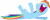 Size: 3589x1438 | Tagged: safe, artist:porygon2z, imported from derpibooru, rainbow dash, spike at your service, female, laughing, nose in the air, simple background, solo, transparent background, vector