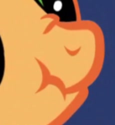 Size: 590x642 | Tagged: safe, imported from derpibooru, screencap, applejack, pony, female, mare, nose, nose wrinkle, nostrils, scrunch battle, scrunchy face, solo