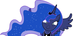 Size: 5000x2481 | Tagged: safe, artist:dashiesparkle, imported from derpibooru, princess luna, luna eclipsed, c:, female, looking at you, simple background, smiling, solo, transparent background, vector