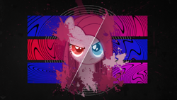 Size: 1920x1080 | Tagged: safe, artist:drakesparkle44, artist:nero-narmeril, imported from derpibooru, pinkie pie, earth pony, pony, colored pupils, effects, female, heterochromia, looking at you, pinkamena diane pie, solo, vector, wallpaper