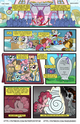 Size: 1280x1978 | Tagged: safe, artist:wadusher0, imported from derpibooru, cheese sandwich, derpy hooves, diamond tiara, minuette, pinkie pie, sweetie belle, oc, pegasus, pony, comic:time fades, comic, cutie mark, death, female, filly, food, grim reaper, mare, offspring, parent:cheese sandwich, parent:pinkie pie, parents:cheesepie, popcorn, the cmc's cutie marks, woody