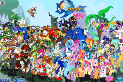 Size: 900x600 | Tagged: safe, artist:trungtranhaitrung, imported from derpibooru, apple bloom, applejack, big macintosh, bon bon, daring do, derpy hooves, discord, dj pon-3, doctor whooves, flash sentry, fluttershy, gilda, king sombra, lightning dust, lyra heartstrings, mane-iac, minuette, octavia melody, pinkie pie, princess cadance, princess celestia, princess ember, princess luna, queen chrysalis, rainbow blaze, rainbow dash, rarity, scootaloo, shining armor, spike, star swirl the bearded, starlight glimmer, sunburst, sunset shimmer, sweetie belle, sweetie drops, time turner, trixie, twilight sparkle, vinyl scratch, zecora, oc, oc:twivine sparkle, alicorn, dragon, fox, griffon, pony, zebra, amy rose, anniversary, big the cat, blaze the cat, charmy bee, cream the rabbit, crossover, cubot, cutie mark, cutie mark crusaders, doctor eggman, e-123 omega, eggman nega, espio the chameleon, fang the sniper, female, filly, fiona fox, gif, hasbro, japanese, jet the hawk, knuckles the echidna, logo, mane seven, mane six, mephiles the dark, metal sonic, mighty the armadillo, miles "tails" prower, non-animated gif, orbot, rouge the bat, sega, shadow the hedgehog, silver the hedgehog, sonic team, sonic the hedgehog, sonic the hedgehog (series), sticks the badger, the cmc's cutie marks, tikal the echidna, twilight sparkle (alicorn), twivine sparkle, vector the crocodile, wall of tags