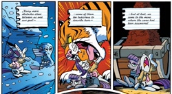 Size: 1305x714 | Tagged: safe, artist:brendahickey, idw, imported from derpibooru, maud pie, rarity, big cat, tiger, spoiler:comic, spoiler:comicff29