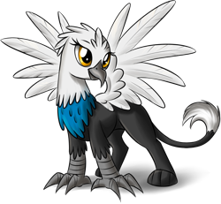 Size: 970x898 | Tagged: safe, artist:sirzi, imported from derpibooru, oc, oc only, oc:moonway, griffon, solo