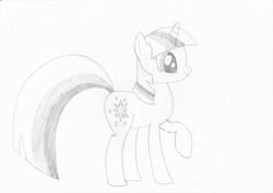 Size: 1170x827 | Tagged: safe, imported from derpibooru, twilight sparkle, female, monochrome, solo, traditional art