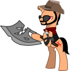 Size: 885x902 | Tagged: safe, imported from derpibooru, ponyfinder, christian brutal sniper, dungeons and dragons, headtaker, parody, pen and paper rpg, rpg, sniper, solo, team fortress 2