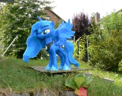 Size: 1280x1001 | Tagged: safe, artist:znegil, imported from derpibooru, princess luna, craft, irl, photo, sculpture, solo, spread wings, statue, traditional art