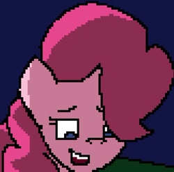 Size: 486x483 | Tagged: safe, artist:everyponys favorite, imported from derpibooru, pinkie pie, pixel art, smiling