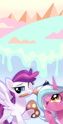 Size: 1024x1994 | Tagged: safe, artist:wicklesmack, imported from derpibooru, oc, oc only, oc:blank canvas, oc:mane event, mouth hold, paintbrush