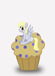 Size: 1024x1408 | Tagged: safe, artist:aerodoggy, imported from derpibooru, derpy hooves, pegasus, pony, female, food, mare, muffin, solo, tongue out