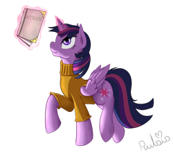 Size: 1600x1430 | Tagged: safe, artist:rulsis, imported from derpibooru, twilight sparkle, alicorn, pony, clothes, female, simple background, solo, sweater, transparent background, twilight sparkle (alicorn)