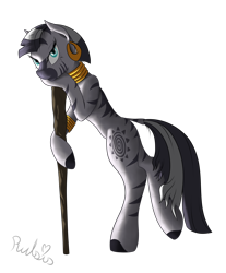 Size: 1600x1931 | Tagged: safe, artist:rulsis, imported from derpibooru, zecora, zebra, bipedal, female, simple background, solo, staff, transparent background