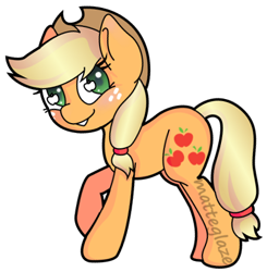 Size: 412x420 | Tagged: safe, artist:matteglaze, imported from derpibooru, applejack, blushing, female, simple background, solo, transparent background, wingding eyes