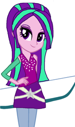 Size: 514x868 | Tagged: safe, artist:starshine9, imported from derpibooru, aria blaze, equestria girls, friendship games, archery, archery clothes, bow (weapon)