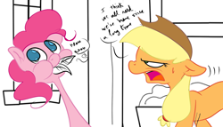 Size: 2480x1417 | Tagged: safe, artist:theponybox696, color edit, edit, imported from derpibooru, applejack, pinkie pie, comic:the cutie pee, the cutie map, colored, desperation, need to pee, omorashi, potty time