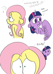 Size: 2480x3425 | Tagged: safe, artist:theponybox696, color edit, edit, imported from derpibooru, fluttershy, twilight sparkle, alicorn, pony, comic:the cutie pee, the cutie map, colored, desperation, need to pee, omorashi, potty dance, potty emergency, potty time, trotting in place, twilight sparkle (alicorn)