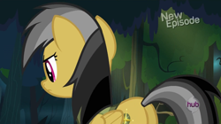 Size: 1100x618 | Tagged: safe, imported from derpibooru, screencap, daring do, pony, daring don't, butt, female, hub logo, mare, plot