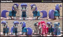 Size: 4472x2611 | Tagged: safe, artist:eljoeydesigns, imported from derpibooru, limestone pie, marble pie, maud pie, pinkie pie, brushable, custom, customized toy, irl, photo, pie sisters, toy