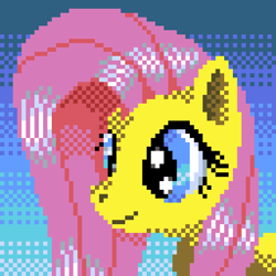 Size: 512x512 | Tagged: safe, artist:phat_guy, imported from derpibooru, fluttershy, pegasus, pony, aseprite, female, mare, pixel art, portrait, smiling, solo