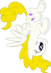 Size: 3017x4320 | Tagged: safe, artist:iknowpony, artist:lauren faust, imported from derpibooru, surprise, pegasus, pony, cutie mark, female, flying, g1, g1 to g4, g4, generation leap, hooves, mare, simple background, smiling, solo, spread wings, transparent background, upside down, vector, wings