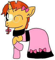 Size: 693x749 | Tagged: safe, artist:thefanficfanpony, imported from derpibooru, sunburst, crossdressing, cute