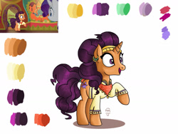 Size: 1280x960 | Tagged: safe, artist:cherryblossom103, imported from derpibooru, screencap, rarity, saffron masala, pony, spice up your life, color palette, the tasty treat