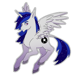 Size: 2000x2000 | Tagged: safe, artist:pikokko, imported from derpibooru, oc, oc only, oc:king cosmos, alicorn, pony, alicorn oc, commission