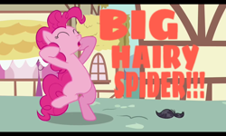 Size: 1280x768 | Tagged: safe, edit, edited screencap, imported from derpibooru, screencap, pinkie pie, earth pony, pony, a friend in deed, caption, female, image macro, mare, meme, solo, wig