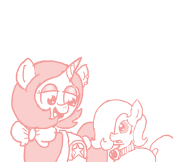 Size: 640x600 | Tagged: safe, artist:ficficponyfic, imported from derpibooru, oc, oc only, oc:emerald jewel, oc:joyride, pony, unicorn, colt quest, adult, amulet, bowtie, child, clothes, colt, concerned, cutie mark, ear piercing, eyeshadow, female, foal, hair over one eye, horn, makeup, male, mantle, mare, piercing, story included, talking