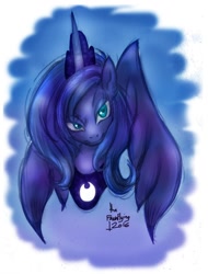 Size: 974x1280 | Tagged: safe, artist:dahvyevlood, imported from derpibooru, princess luna, female, portrait, s1 luna, solo