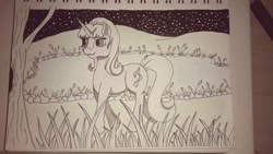 Size: 1632x918 | Tagged: safe, artist:fia94, imported from derpibooru, starlight glimmer, female, solo, traditional art