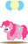 Size: 345x532 | Tagged: safe, artist:bobthedalek, imported from derpibooru, pinkie pie, earth pony, pony, balloon, female, floating, no mouth, simple background, solo, then watch her balloons lift her up to the sky, transparent background, vector