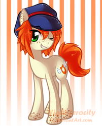 Size: 900x1117 | Tagged: safe, artist:xnightmelody, imported from derpibooru, oc, oc only, oc:alan, earth pony, pony, freckles, solo