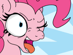Size: 946x712 | Tagged: safe, artist:creepycurse, imported from derpibooru, pinkie pie, pony, animated, female, meme, prequel (webcomic), reference, solo