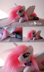 Size: 3008x4861 | Tagged: safe, artist:lanacraft, imported from derpibooru, princess celestia, beanie (plushie), choker, clothes, irl, photo, plushie, socks, toy