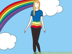 Size: 728x546 | Tagged: safe, imported from derpibooru, rainbow dash, equestria girls, clothes, costume, no face, wikihow