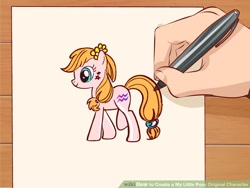 Size: 728x546 | Tagged: safe, imported from derpibooru, oc, oc only, oc:shieme, drawing, not applejack, not pear butter, solo, wikihow