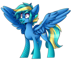 Size: 2056x1711 | Tagged: safe, artist:shyshyoctavia, imported from derpibooru, oc, oc only, oc:stormy dash, pegasus, pony, male, solo, spread wings, stallion