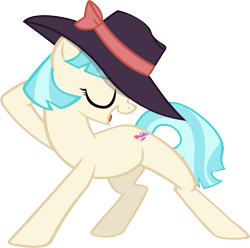 Size: 4083x4052 | Tagged: safe, artist:ironm17, imported from derpibooru, coco pommel, rarity investigates, absurd resolution, female, hat, pose, simple background, solo, transparent background, vector