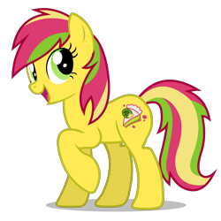 Size: 2800x2800 | Tagged: safe, artist:mixermike622, imported from derpibooru, kiwi tart, pony, female, g3, g3 to g4, g4, generation leap, simple background, solo, transparent background, vector