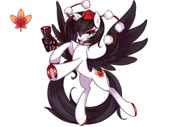 Size: 1280x931 | Tagged: safe, artist:san tu ya meng, imported from derpibooru, pony, tengu, bipedal, camera, female, horseshoes, mare, pixiv, ponified, shameimaru aya, simple background, solo, touhou, transparent background